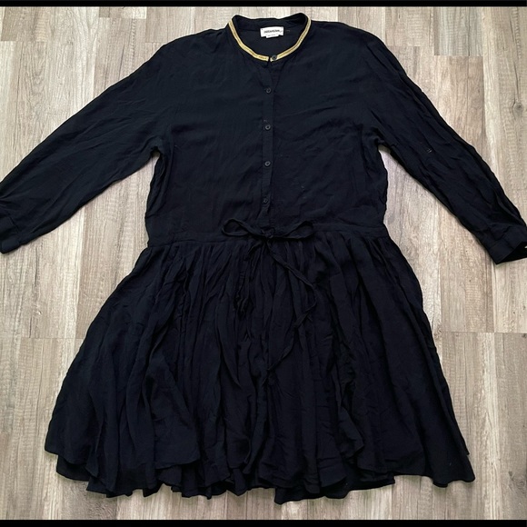 Zadig & Voltaire Black with Gold Trim Collar Dress - Picture 3 of 11